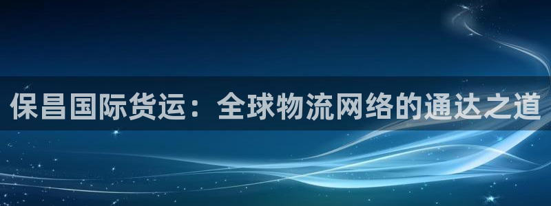 okpay下载钱包：保昌国际货运：全球物流网络的通达之道